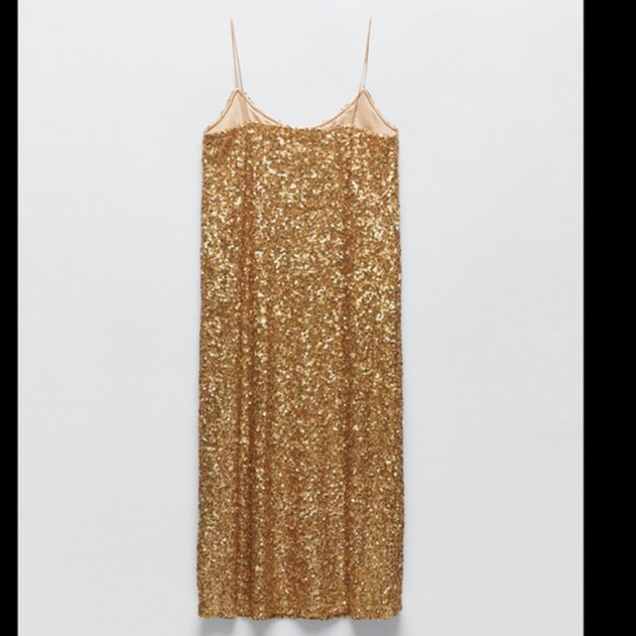 💛 SEQUIN KNIT SLIP DRESS | Limited Edition - Picture 9 of 10
